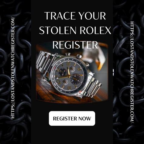 how to trace a rolex watch|rolex stolen watch database.